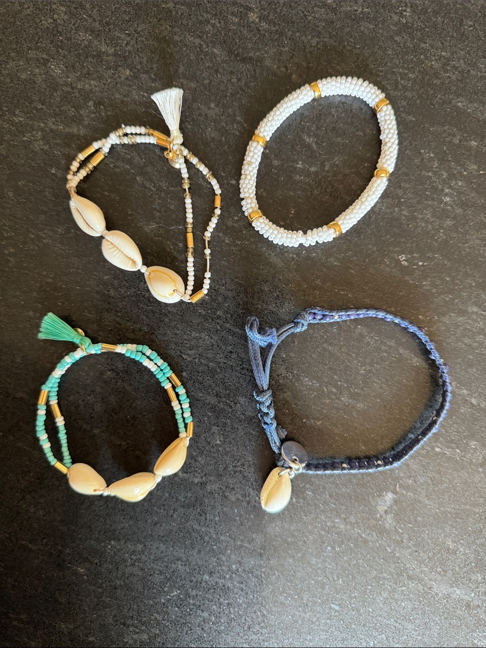 4 J. Crew bracelets - beachy
